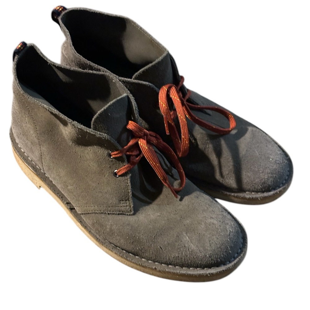 Clarks Bushacre | Men’s Gray/Green Suede Lace- Up Chukkas Boots | Size 10 1/2 M